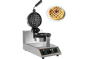 Vevor - Gofrera eléctrica HT-2205, máquina de gofrera 1100 W, Sandwich comercial, gran capacidad, calentamiento rápido, para casa, panadería, eventos, supermercados