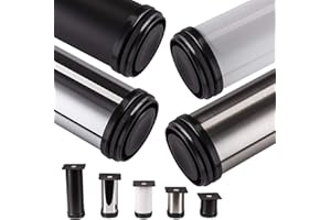 SOTECH Set de 4 x So-Tech® Pied de Meuble Jimmy Vrai Acier INOX Ø 50 mm/Hauteur: 60 mm Pied pour Armoire