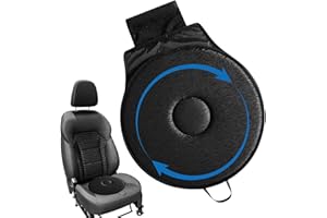 Yonuaret Car Rotating Cushion, 360 Degree Auto Swivel Cushion, round Portable Pad Relieving Pads For Elderly Chair Seat Cushion, Memorys Foam Mat Cushion Easy Access Mobility Aid
