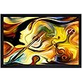 SAF paintings Textured Print with UV Framed Reprint Painting (SANFO766, 30 cm x 3 cm x 45 cm) SANFO766