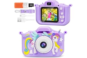 TAIKOUL Camara Fotos Infantil, 2.0" Camara de Fotos para Niños, 1080P HD Cámara de Fotos, Cámara Infantil Camara Fotos Juguetes Niñas 3 4 5 6 7 8-12 Años Regalos de Cumpleaño Regalos Comunion, 32GB SD