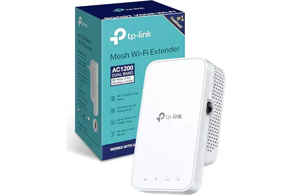 TP-Link RE330 - Repetidor WiFi 5 AC1200 de Doble Banda, Puerto Ethernet | Amplificador de Señal WiFi. Compatible con EasyMesh. Modo Punto de Acceso. Botón WPS para Configuración Fácil. App Tether.