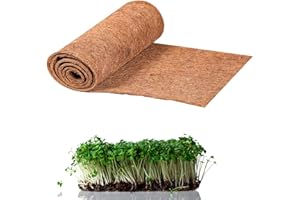 JINGHANGER Microgreens Anzuchtmatte 25x400cm Hanfmatten für den Anbau von Microgreens Wachstumsmatte Kokosfaser für Weizengras Mikrogrün Pflanzgefäß