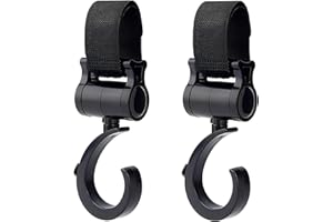 Qinsky Kinderwagen Haken,2 pcs Kinderwagen Klammern Herzform Klettverschluss Haken Kinderwagen Kinderwagen Clips zum AufhäNgen Von Taschen Wickeltaschen Geldbörsen Handtaschen und Mehr