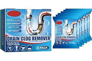 GNAUMORE Poudre de Nettoyage pour Tuyaux,Nettoyant pour Canalisations D'évier,Agent de Dragage de Tuyaux Puissant,Pipe Clean Powder,Sink and Drain Pipe Dredging Powder,Poudre de Canalisation