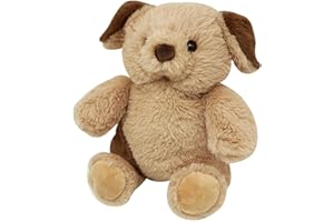 DANIEL JAMES HOUSEWARES Daniel James Warm Hugs Microwaveable Plush Dog - Heatable Wheat Bag with Lavender Scent - Cute Cuddly Animal Heat Pad for Adults & Children - Brown Dog