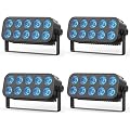 Par LED 80 W, 4 Piece RGBW 4-en-1 avec mélange de couleurs illimité | Compatibles avec la télécommande, le DMX512 et la commande vocale ; idéaux pour les fêtes, les clubs, les bars