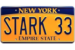 CELEBRITY MACHINES The Avengers | STARK 33 | Metal Stamped License Plate