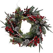 24 Rami Di Pino Artificiale Con Bacche Rosse - Decorazione Natalizia Per Centrotavola E Ghirlande - Foto 13