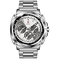 Swiss Military DOM4 Smartwatch 1.43" AMOLED, Bluetooth Calling, Multi Language, Health & Sports Tracking, Wireless Charging, 7 Days Battery, IP67, iOS/Android Compatible, Silver Frame with Steel Strap