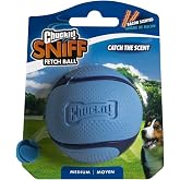 Chuckit! Sniff Ball K&ouml;pek Oyuncağı, Dayanıklı Y&uuml;ksek Sı&ccedil;rama Pastırma Kokulu Kau&ccedil;uk K&ouml;pek Topu Getirme Oyuncağı, Orta, 1 Pake