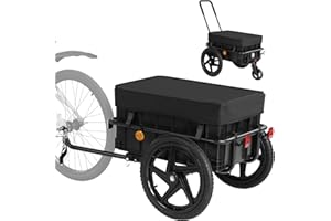 Fiximaster Remorque de vélo 2 en 1 avec Barre coulissante, Cadre en Fer Robuste, pneus pneumatiques de 40 cm, Charge maximale 40 kg