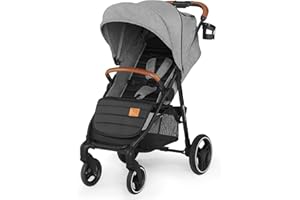 KK KINDERKRAFT Kinderkraft Passeggino Leggero GRANDE 2020, Pieghevole, Sedile Spazioso, Ampia Cappottina, Accessori, Grigio