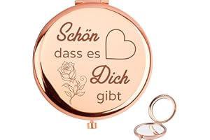 QWZify Schöne Geschenke für Frauen Freundschaft Geschenk für Freundin Besondere Geschenke Kompaktspiegel Schön DASS Es Dich Gibt Kleine Geschenkideen für Frauen Geburtstagsgeschenk