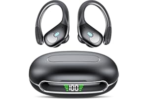 IKT Auriculares Inalambricos Deportivos, Auriculares Inalambricos Bluetooth 5.3 con 4 mics, 60 Hrs Auriculares Cancelacion Ruido ENC. Bajos Profundos. Cascos Inalambricos Bluetooth IPX7 Impermeable