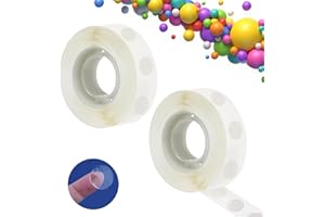 Goosky 600pcs Balloon Glue Dots, Removable Balloons Sticky Spots, Extra Strong Glue Dots Double Sided for Birthday Party Wedding Christmas Balloon Decorations DIY