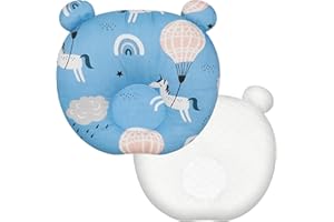 FORYEE Toddler Pillow for Sleeping, Baby Pillow 9.64 X 8.74 Inch Small Kids Travel Pillow Soft & Skin-Friendly Cute Pattern for Pushchair,Car Seat,Travel (Unicorn)
