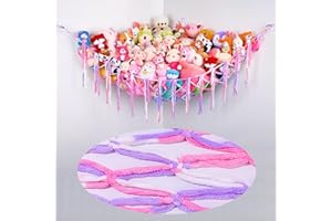 Unicorn Castle Spielzeug Aufbewahrungs Kuscheltier Stofftier Hängematte Kinderzimmer Aufbewahrung Netz Hängend Spielzeug Organizer