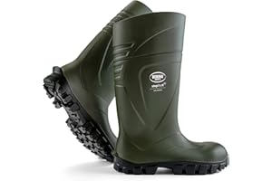 BEKINA Botas de Seguridad y de Trabajo para Hombres y Mujeres Incl. Puntera de Acero, para Uso agrícola, garantizan una excelente adherencia, protección Aislante -30 Grados, Verde, EU 39