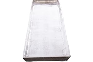 Brandsseller Taca dekoracyjna 75,5 x 13,5 cm talerz dekoracyjny miska aluminiowa RAW wygląd srebrny prostokątny