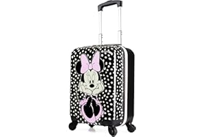 Disney Minnie Mouse Hartschalenkoffer 49 Zentimeter 30 Liter 4 Rollen - Geschenke für Kinder((S/49cm - 30L, Schwarz)