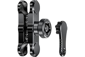 BRCOVAN Protezione antifurto a doppia presa braccio in lega di alluminio (braccio centrale) compatibile con RAM Mounts B dimensione 1 pollice componente sfera e supporto per cellulare per bicicletta