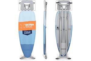 VIEIRA HOME Tabla de Planchar Premium Plancha Ropa Grande Plegable Centro Planchado Profesional - 130x47cm - Hecho en E.U