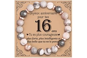 VivaJoy Cadeau Femme - Cadeau Anniversaire Femme, Cadeaux 16, 18, 30, 40, 50, 60 anniversaire femmes,Bracelet Pierre Naturelle Femmes Cadeaux pour Maman Sœur Amie Collègues