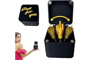 DREAKU Pudełko na palec środkowy, w pudełku Surprise Gift Box, prezent dla dorosłych, do biura i mieszkania, zabawny prezent dla dorosłych