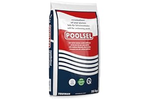 HÖFER CHEMIE POOLSEL® Sel Marin pour Piscine 1 x 25 kg – Sel de Haute Pureté pour Électrolyse au Sel – Cristaux 1–2 mm Très Solubles – Traitement de l’Eau de Piscine sans Agents Nocifs