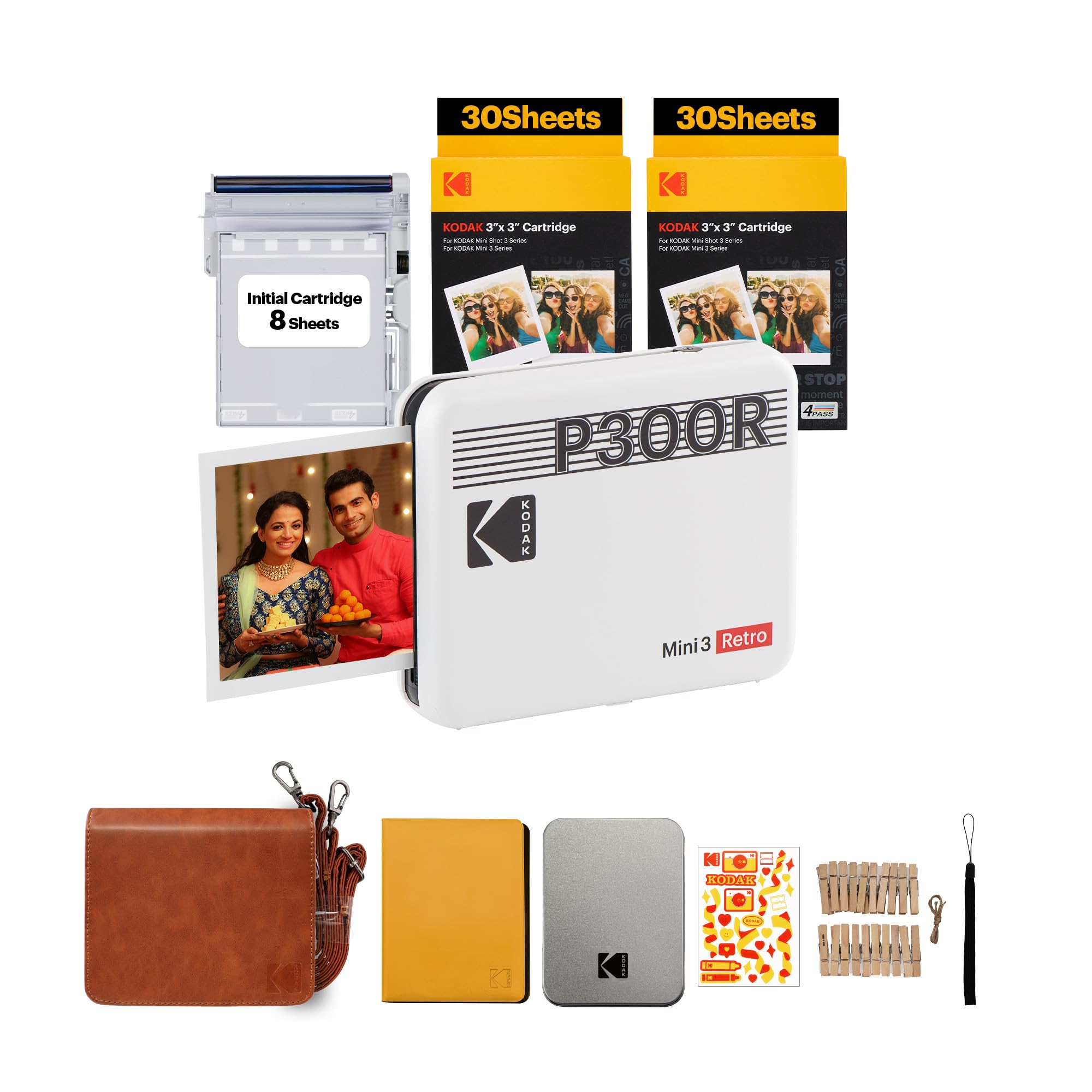 KODAK Mini 3 Retro 4PASS Portable Photo Printer Review with 68 Sheets Bundle