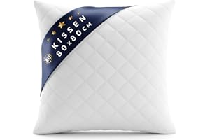 ‎AMAZINGGIRL Amazinggirl Kopfkissen 80x80 cm - Kissen Allergiker Schlafkissen Polster Pillow Made in EU und Pillows for Sleeping 80 x 80 Bett Kissens für Schlafen Oeko-Tex Weiß