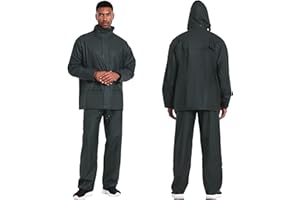 NAVIS MARINE Vêtement de travail utilitaire pour homme – Combinaison de pluie Pro avec veste extensible et pantalon à bretelles pour une sécurité et un confort ultimes