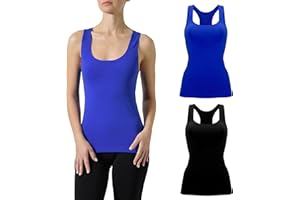 Risalti Camiseta Tirantes Mujer Gym 2 Pcs - Camiseta Deporte Mujer Microfibra Transpirable, Ropa Deportiva Mujer, Camiseta Tirantes, Camiseta Running Mujer, Camiseta Gym Sin Costuras - Made In Italy
