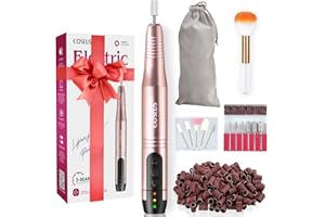 COSLUS Fresa per Unghie Professionale, 20000RPM Senza Fili Portatile kit Manicure e Pedicure Elettrico con 45 Kits, Velocità Regolabile, Trapano Chiodo Set Strumenti di Lucidatura (Oro)