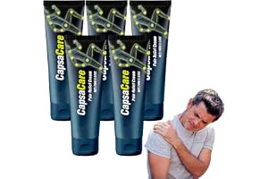 Riktad komfortkräm - Fot- och nervkomfortkräm - Capsaicin-lotion med Arnica & Menthol - Lugnande topisk lotion för muskler och leder, snabbabsorberande blandning för att ge uppvärmning (5 st)