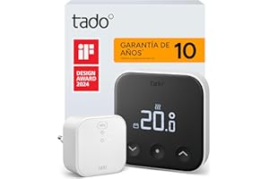 tado° Termostato inteligente X, Starter Kit, termostato con cable y Bridge X, aplicación y altavoz inteligente (Alexa, Siri, Google Assistant), instalación sencilla