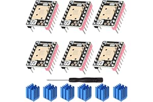 Youmile 6 pcs TMC2208 V3.0 Stepper Motor Driver module UART Mode Mute Driver with Heat Sink screwdriver for BTT Octopus SKR V1.4 Turbo Manta M4P/8P 3D Printer Motherboard