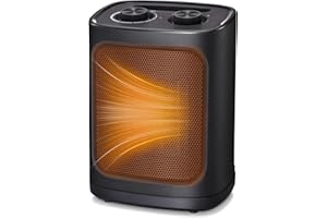 COWSAR Mini Heizlüfter Energiesparend, 1800W Elektroheizung 3 Heizstufen ✓ Überhitzungs & Kippschutz ✓ Keramik Heizlüfter für Badezimmer, Schlafzimmer, Büro