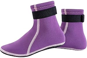 YDQUANI Kids Neoprene Socks 3mm Wetsuit Socks Thermal Anti-Slip Water Boots Children Diving Socks for Boys Girls Open Water Swimming Surfing Paddleboarding