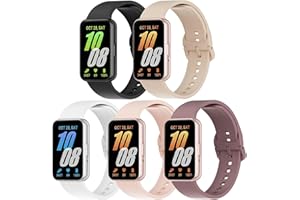 Wizvv 5 pezzi cinturino in silicone compatibile con Samsung Galaxy Fit 3, morbido impermeabile orologio sportivo per Samsung Galaxy Fit 3 SM-R390 donna e uomo