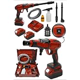 Pro Seri 58WF K&ouml;m&uuml;rs&uuml;z Motor Y&uuml;ksek Basın&ccedil;lı Ak&uuml;l&uuml; Oto Araba Yıkama Makinesi Şarjlı
