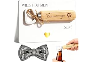 TUZELIYA Best Man Gift Men - Bottle Opener with Greeting Card & Bow Tie - Personal Gifts for Men, Boyfriend - "Best Man Ask Man" Gifts - Will You Be My Best Man?