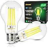 DiCUNO E27 LED Bulb Ultra Efficient Class A, 7.5W=100W, 4000K, 2 Pieces | Neutral White, 1575lm, Glass, Energy Saving, E27 A6