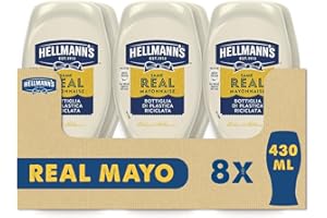 Hellmann's Maionese in Confezione Top Down, Maxiformato, 8 Pezzi da 430ml