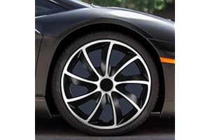 ALL4YOU Radkappen Radzierblenden Quad Bicolor Silber Schwarz 4 Stück (17 Zoll)