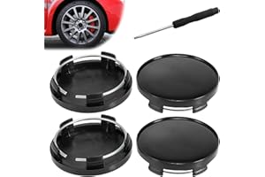 AFEION 4 Stück Nabendeckel Compatible with 60mm Radnabendeckel Radnabenabdeckung ABS Nabenkappen Felgendeckel Radnabenkappen mit Schlitzschraubendreher