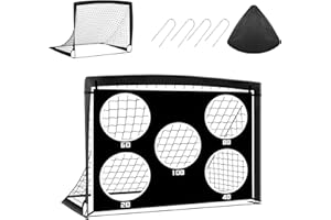 HZUISST Porta da Calcio per Bambini, 4 in 1 Porta Calcio Bambini, 120 * 90 * 90cm Portatile, Attrezzatura da Allenamento per Giardino All'aperto, Regali per Ragazzi e Ragazze 6-12 Anni