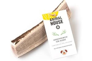 Animal House – Geteiltes Hirschgeweih für Hunde – 100% natürlicher Kausnack – Stärkt die Mundhygiene – Widerstandsfähig und langlebig – In Allen Größen erhältlich (1 stück (1er Pack), L)