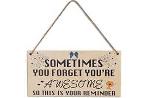 DECOGIFTS Birthday Gifts for Her Thank You Gifts Birthday Gifts for Women You Are Awesome Wooden Friendship Plaque Gift for Women Best Friends Sentimental Inspirational Gift for Cheer Up